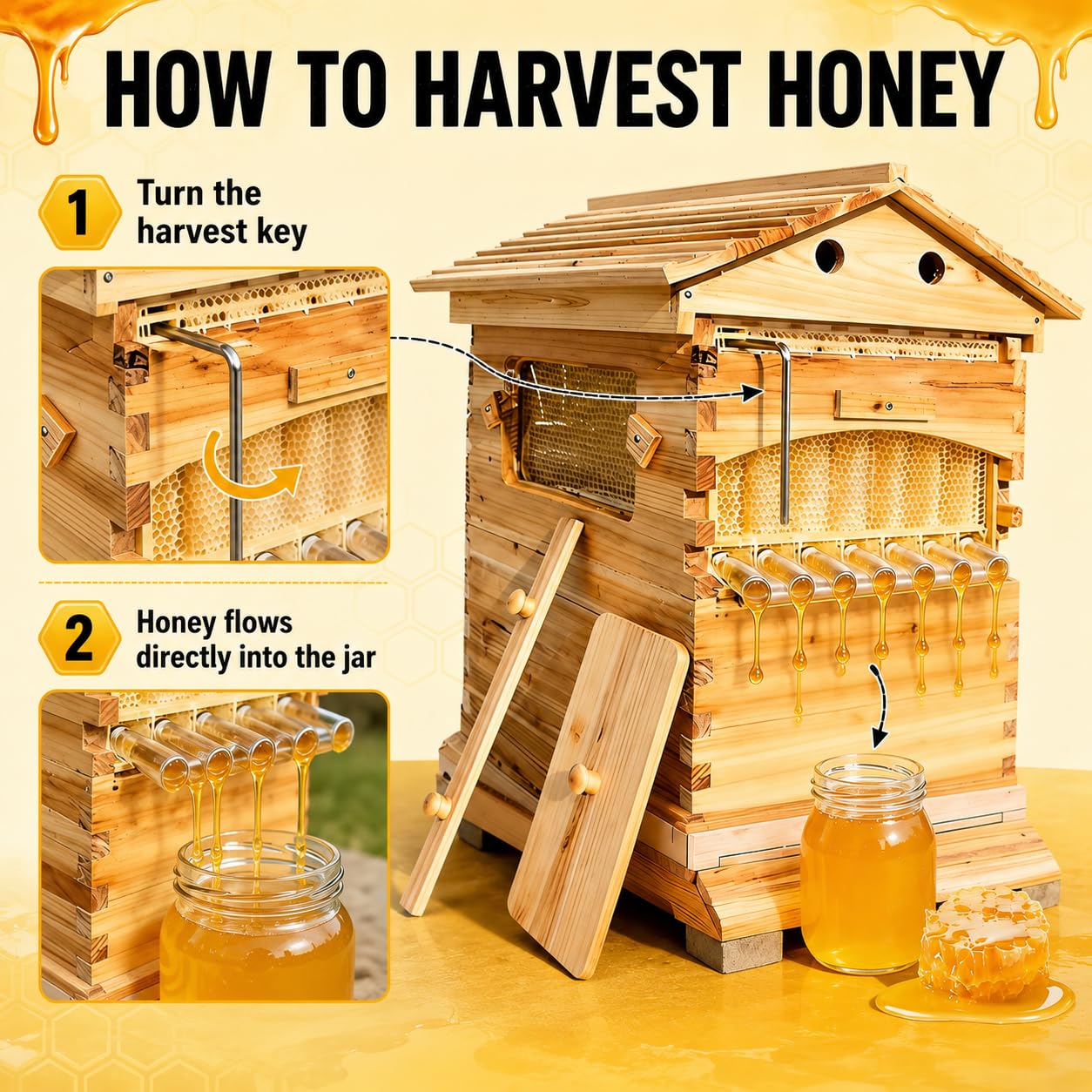 2-in-1 Self-Flowing Honey Beeh - Beehive Frame Wax recension och pris