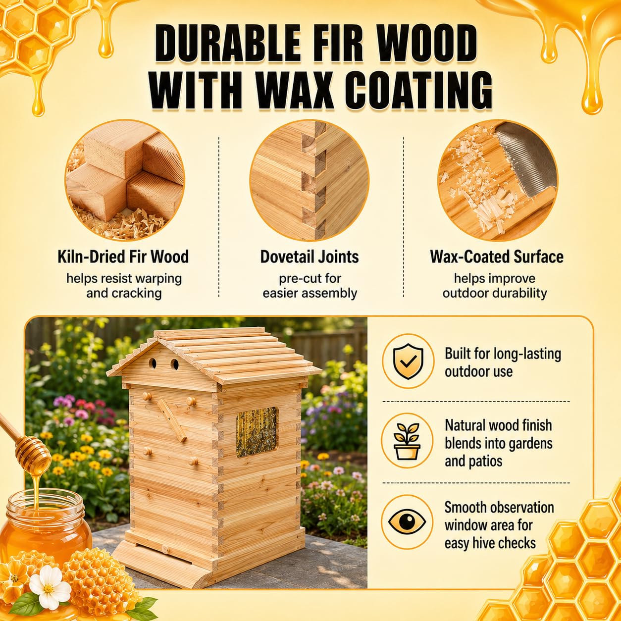 2-in-1 Self-Flowing Honey Beeh - Beehive Frame Wax recension och pris